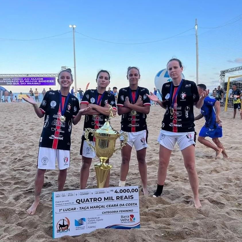 Time feminino de Joinville conquista tetracampeonato de Beach Soccer